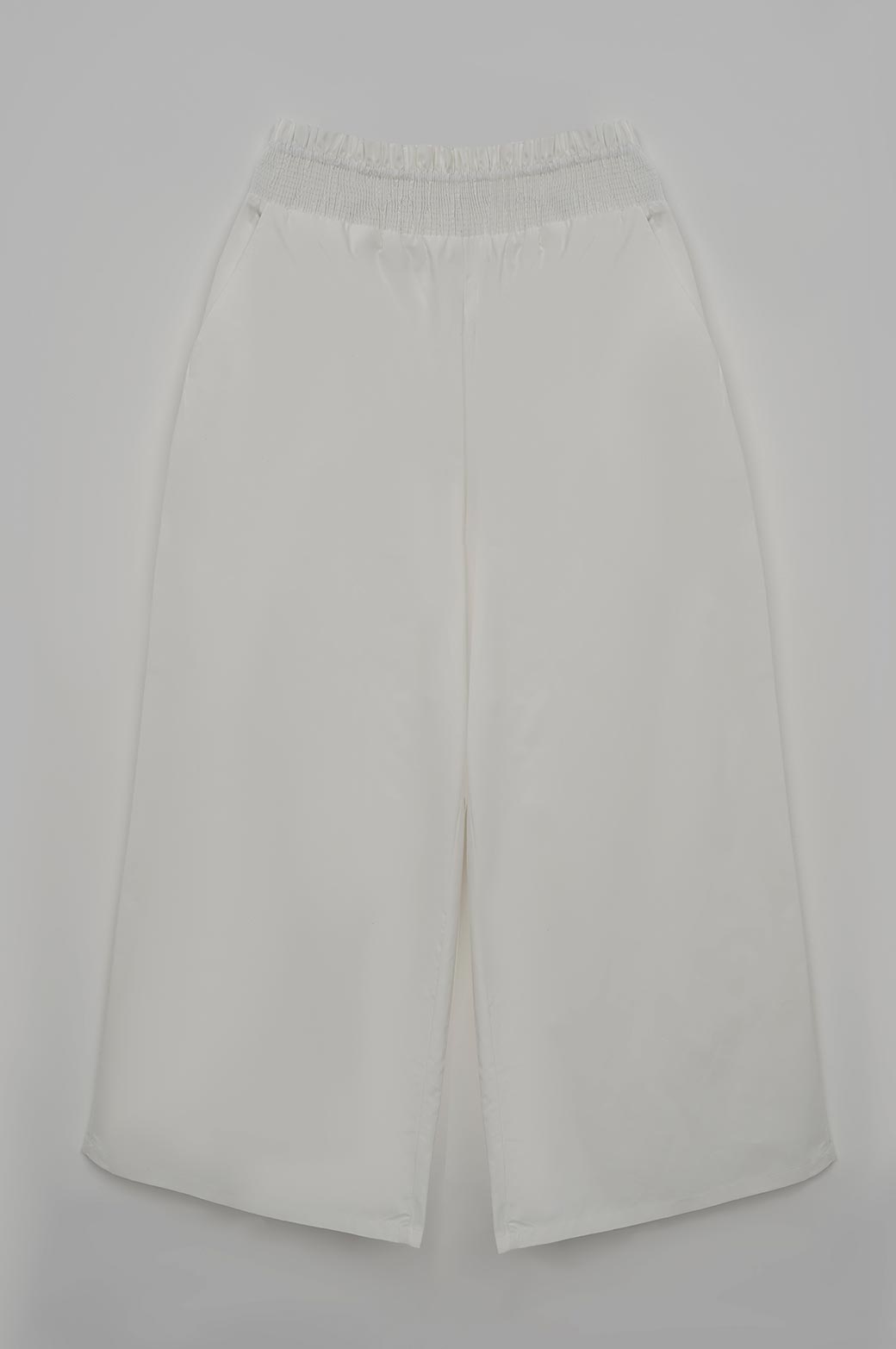 WHITE SMOCKED CULOTTE