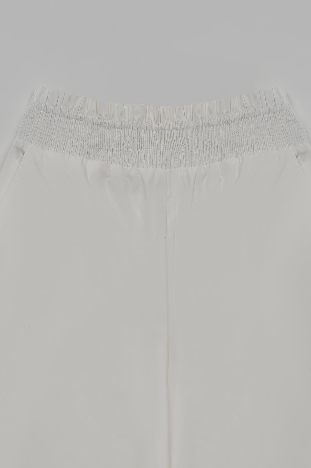 WHITE SMOCKED CULOTTE
