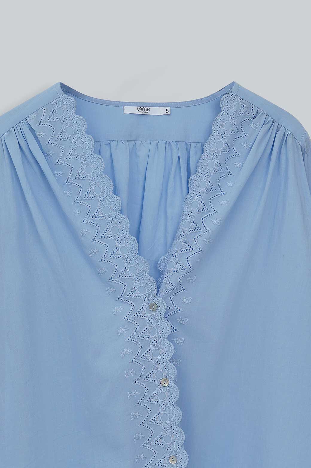 BLUE LACE BLOUSE
