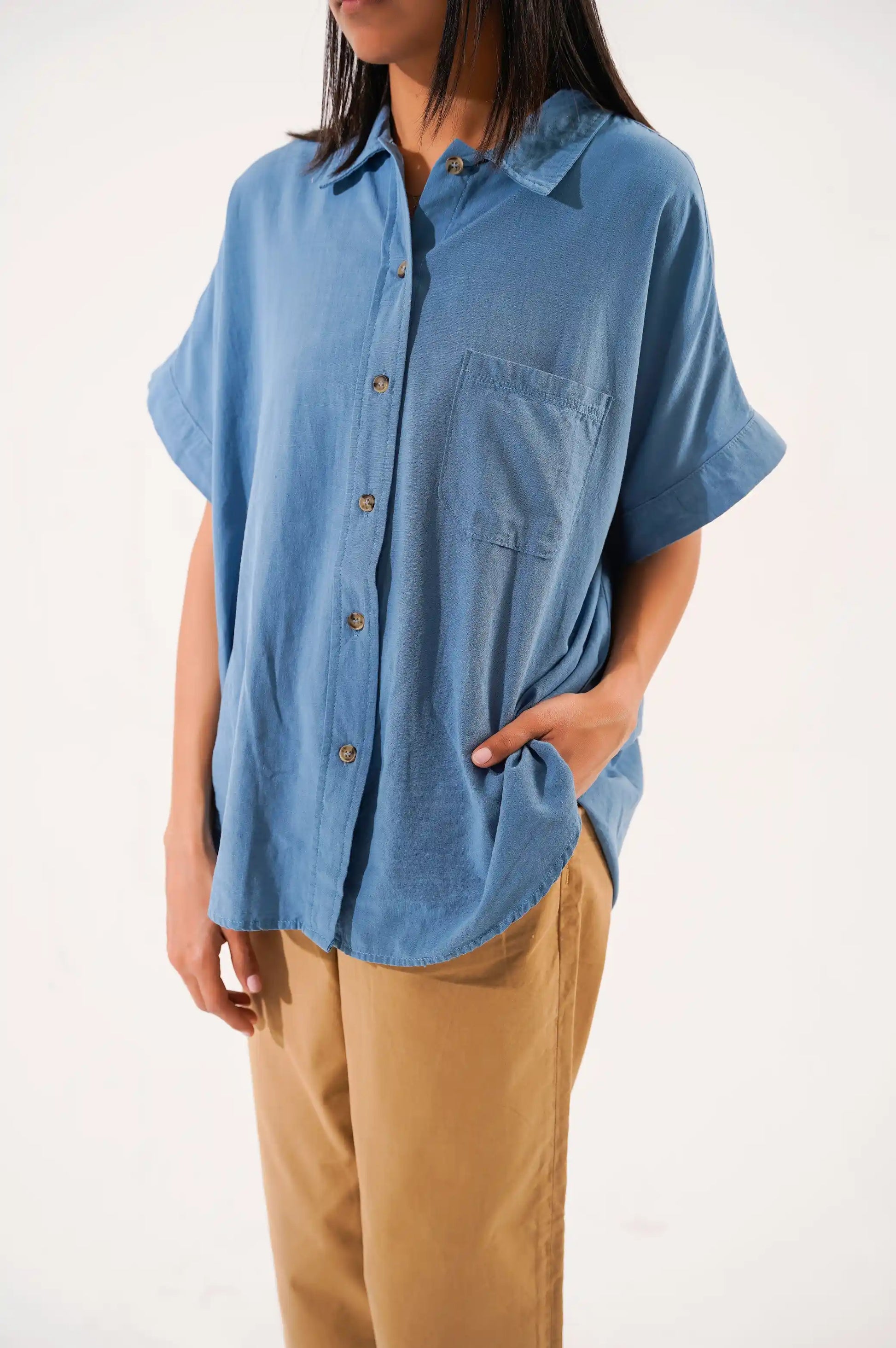 BLUE EVERYDAY SAFARI SHIRT