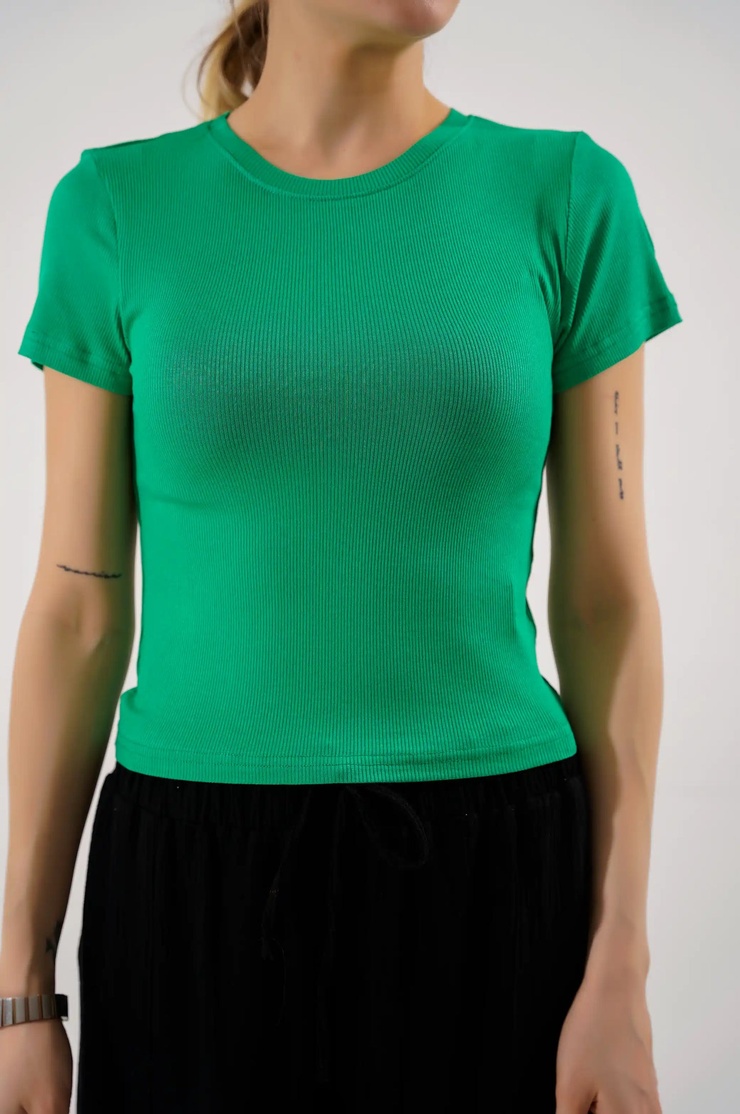 Green Fitted T-Shirt