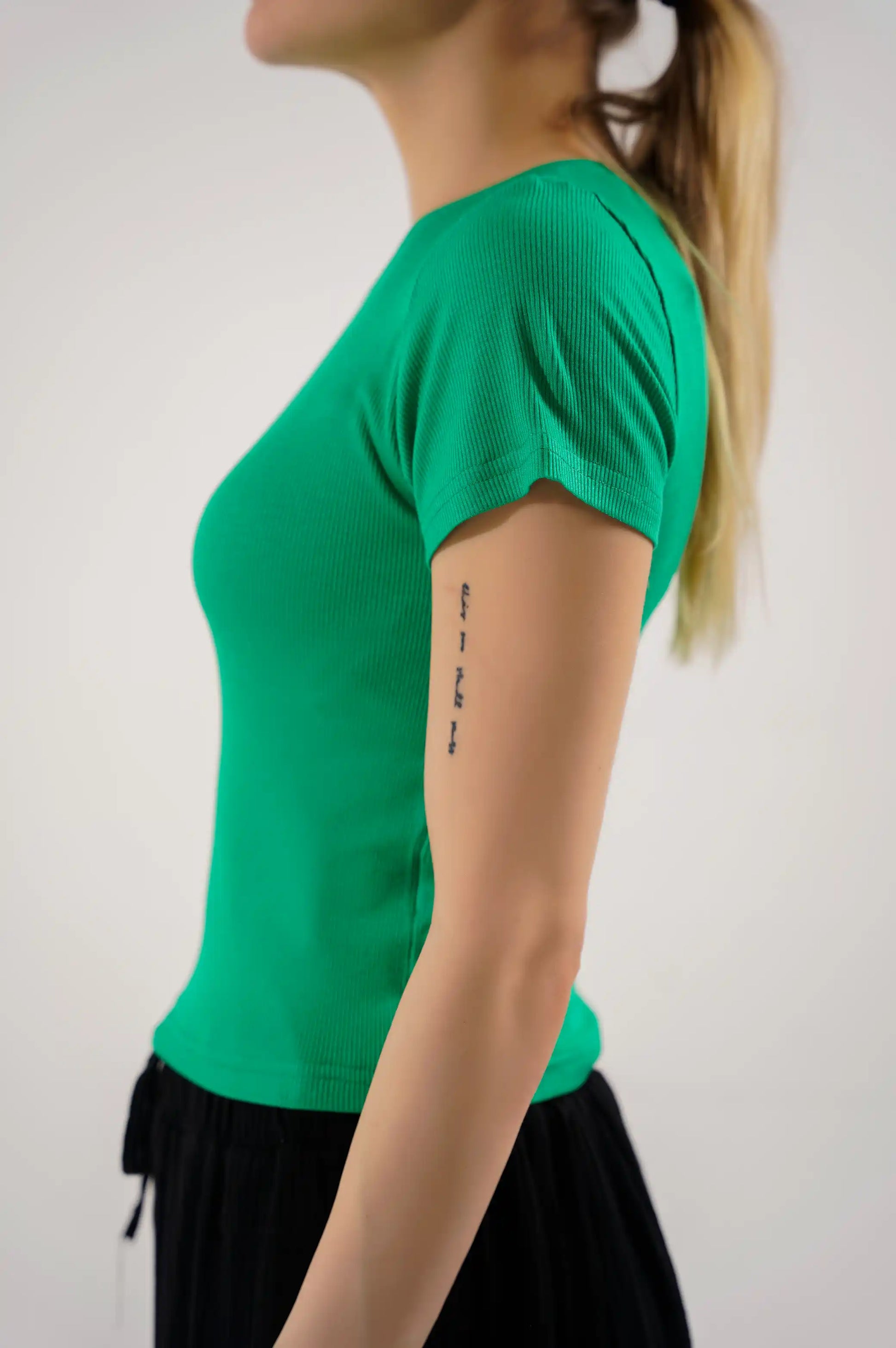 Green Fitted T-Shirt