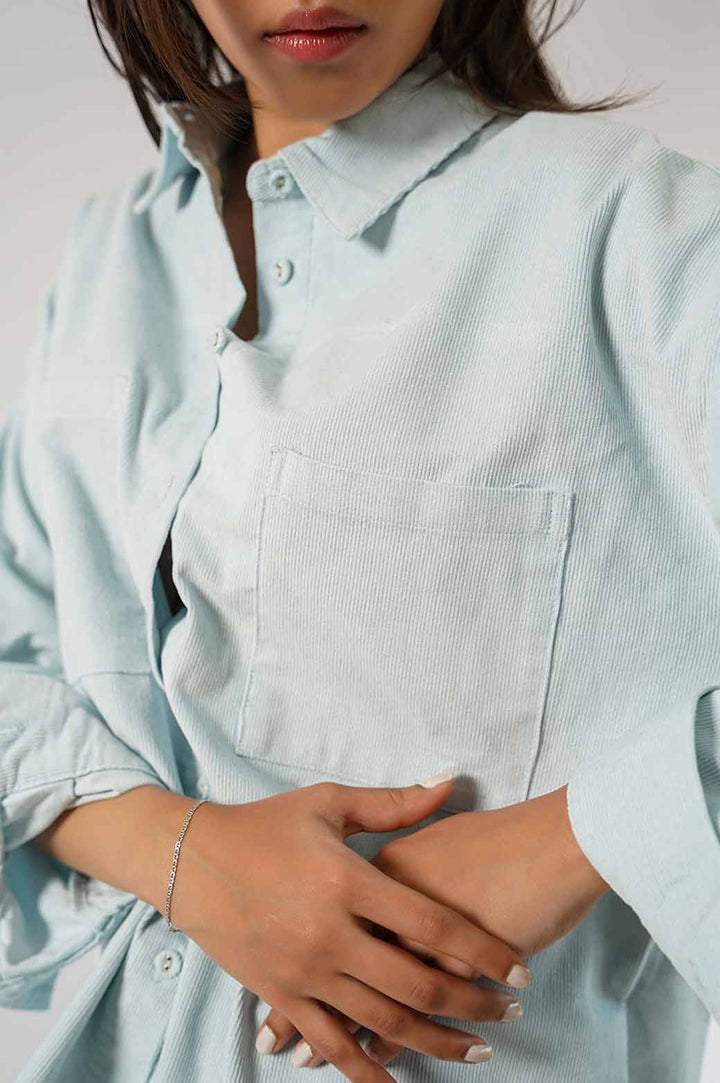 BLUE CORDUROY BUTTON DOWN