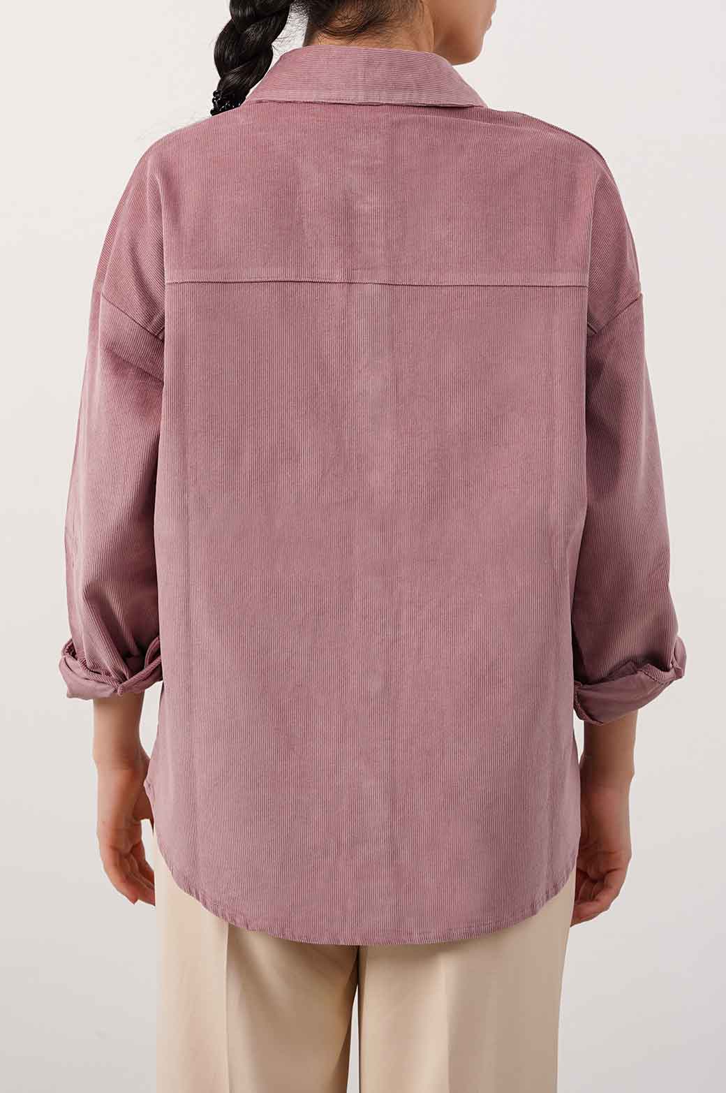 PINK CORDUROY BUTTON DOWN