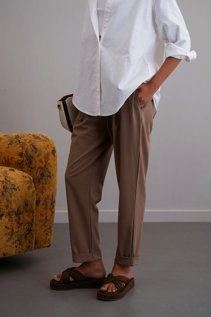 KHAKI ARCHITECT DRAWSTRING PANTS