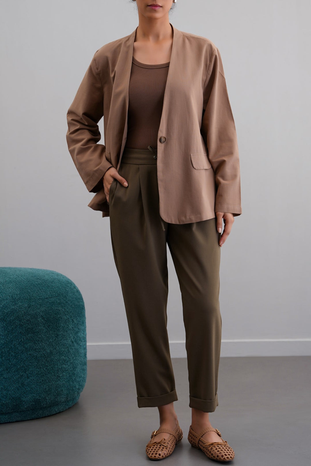 OLIVE ARCHITECT DRAWSTRING PANTS
