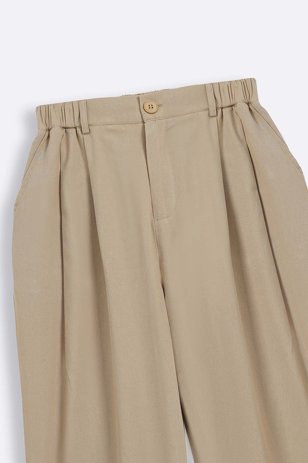BEIGE TAILORED WIDE PANT