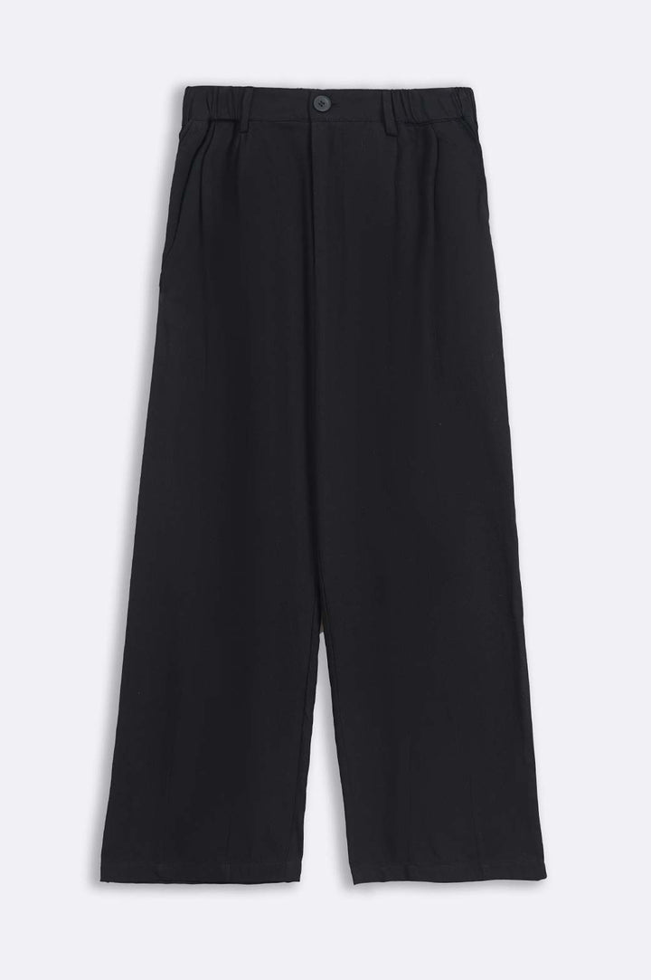 BLACK TAILORED WIDE PANT