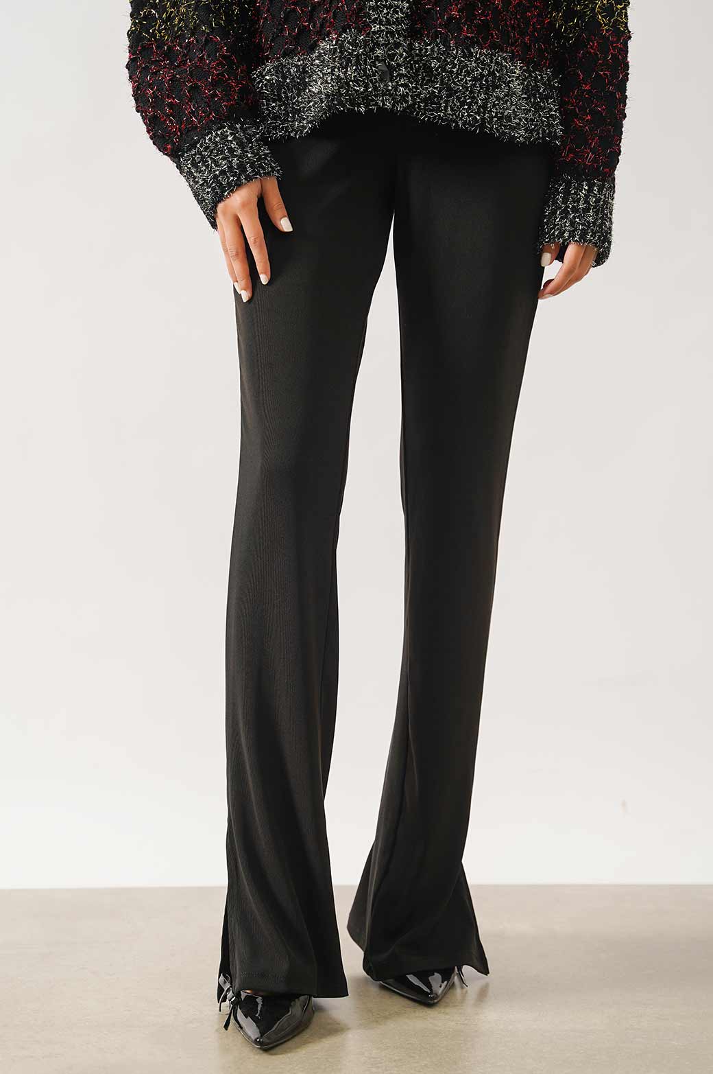 BLACK SLINKY EVENING SLACKS