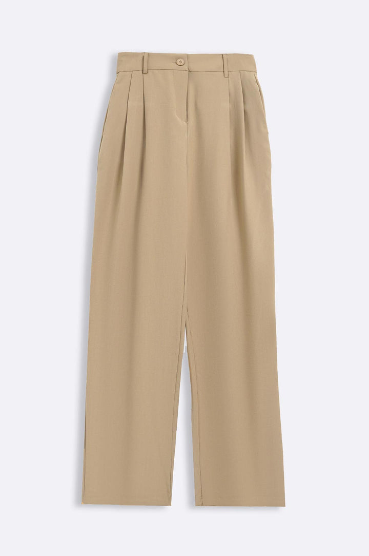 BEIGE TAILORED OVERSIZED PANT