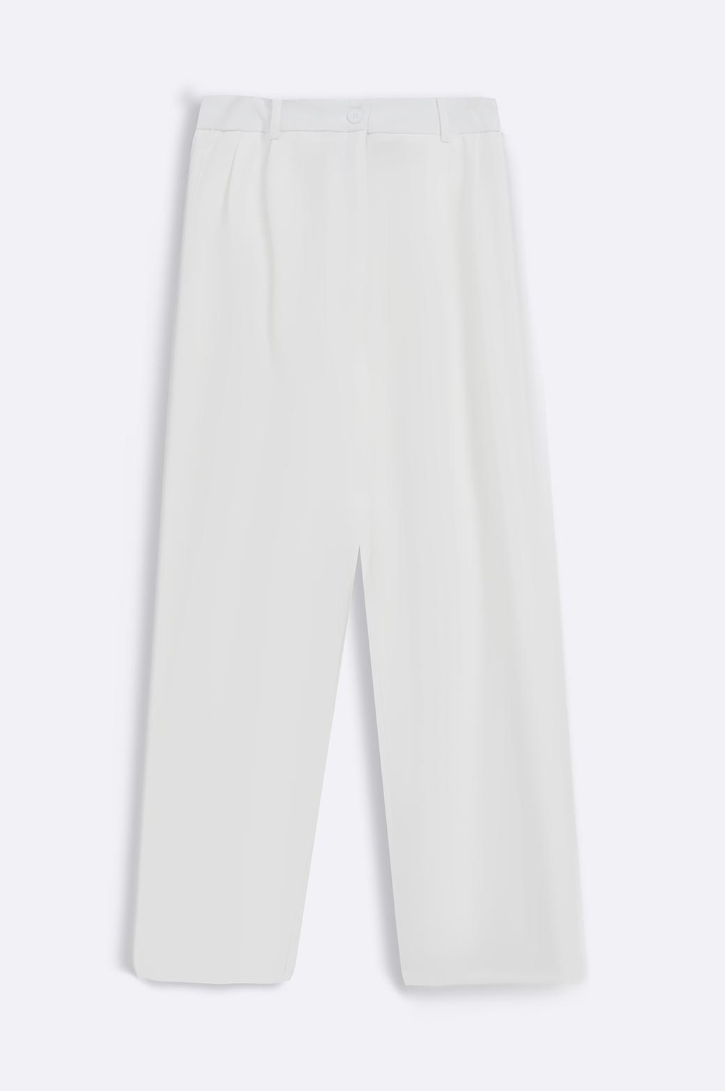 WHITE TAILORED OVERSIZED PANT