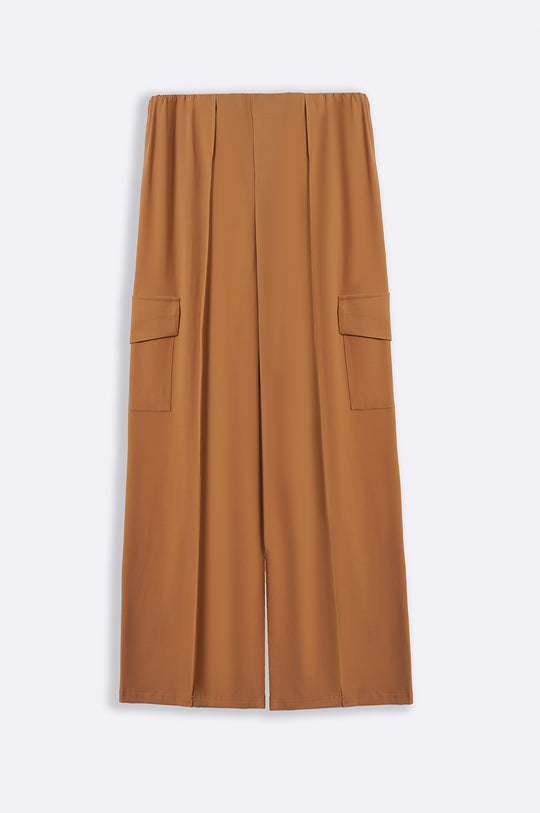 CAMEL FLOWY CARGO PANTS-Product issue FW24
