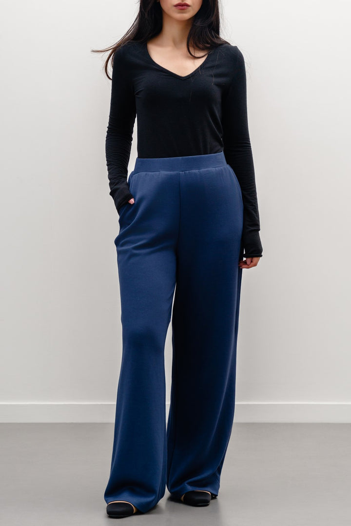 LIGHT NAVY ALL-DAY WIDE PANTS