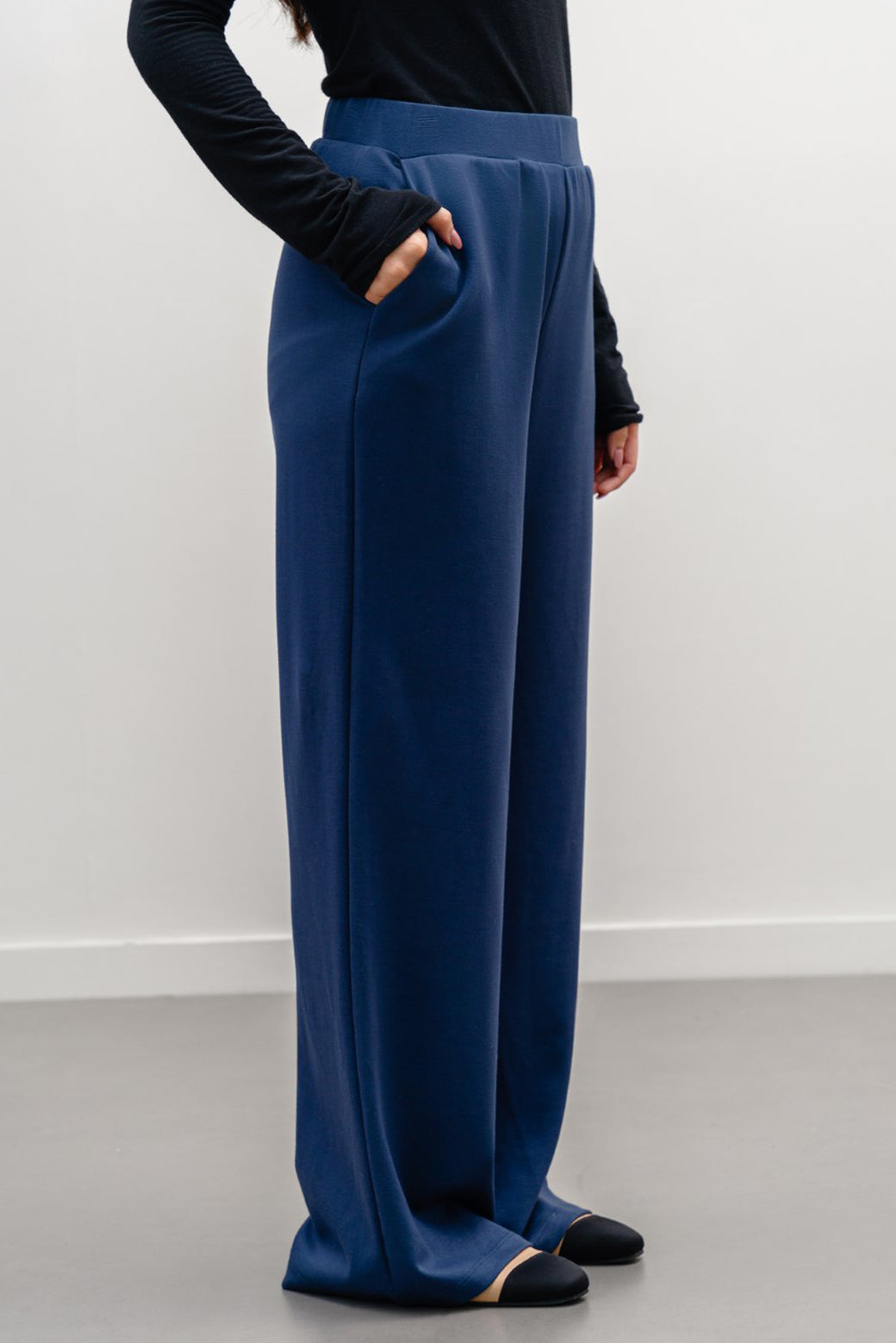 LIGHT NAVY ALL-DAY WIDE PANTS