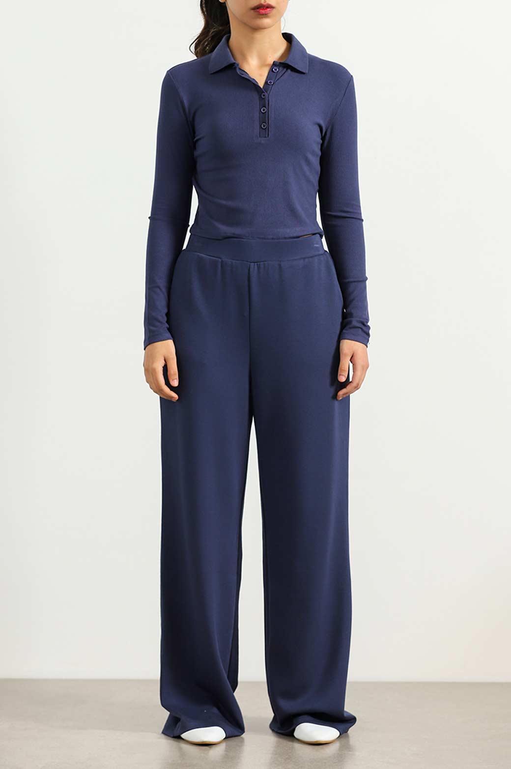 LIGHT NAVY ALL-DAY WIDE PANTS