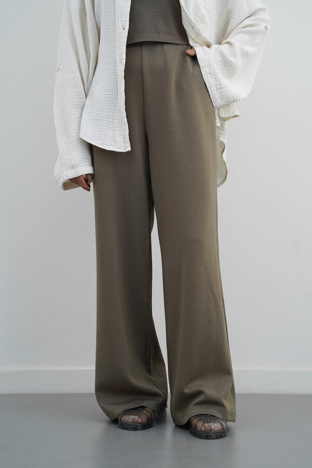 OLIVE ALL-DAY WIDE PANTS