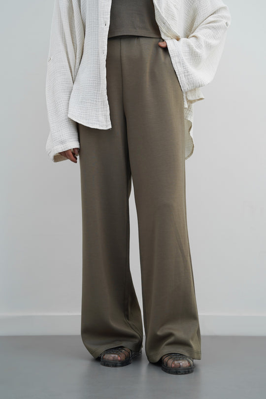 OLIVE ALL-DAY WIDE PANTS