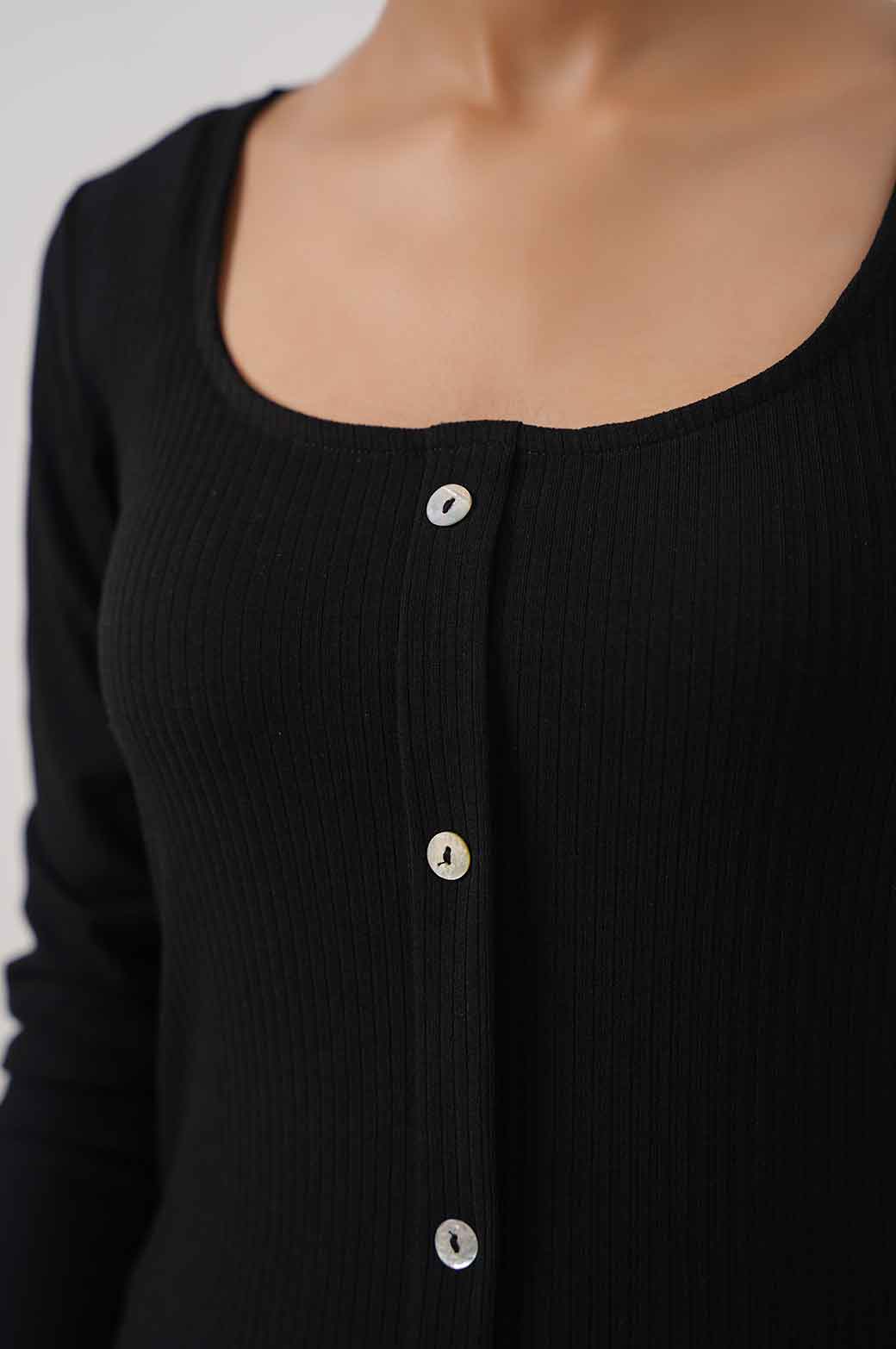 BLACK BODYCON JERSEY DRESS