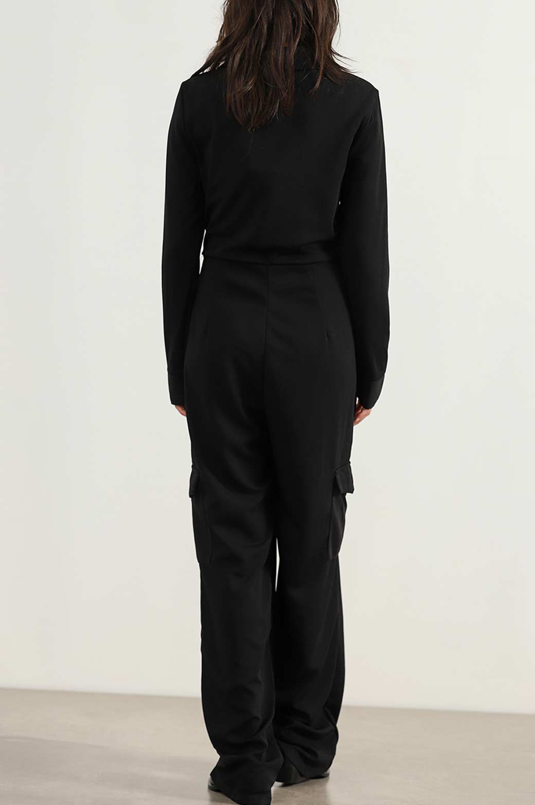 BLACK AVIATOR JUMPSUIT