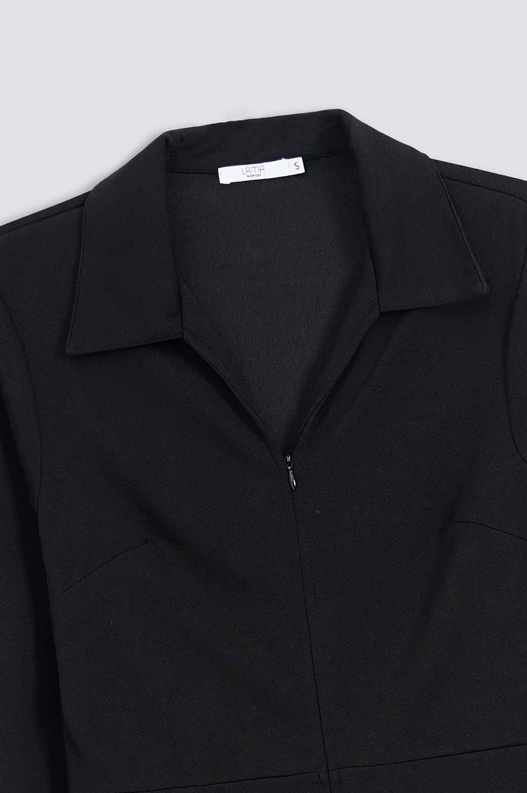 BLACK AVIATOR JUMPSUIT