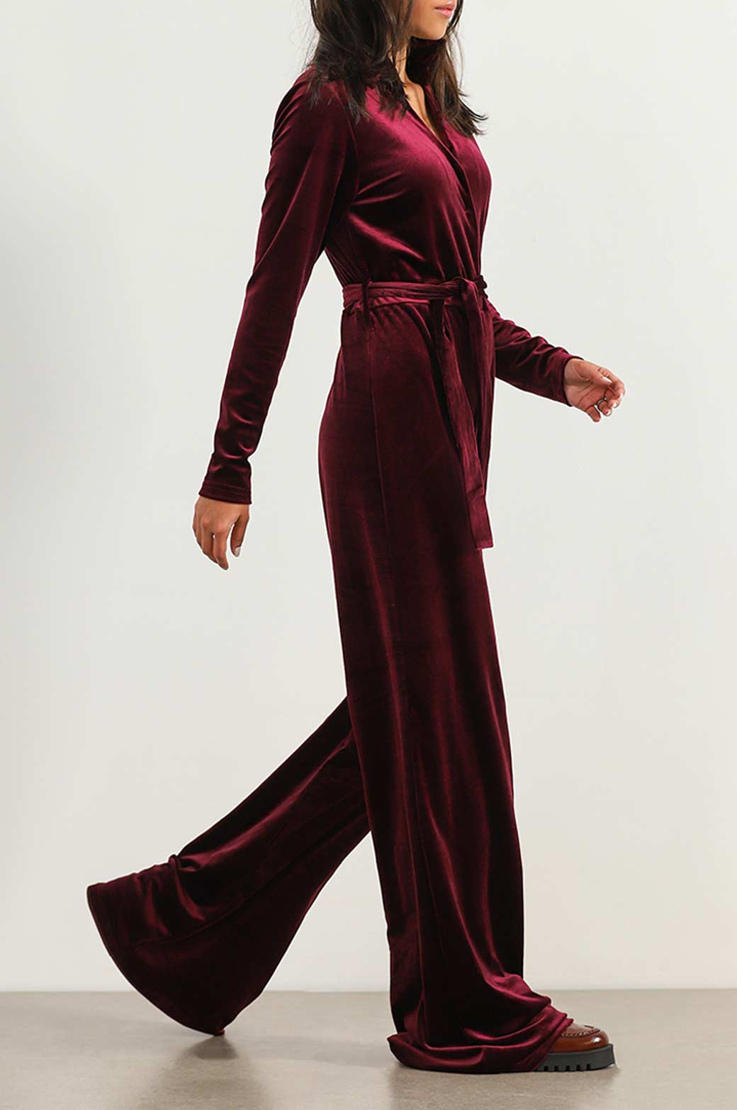 MAROON AVIATOR JUMPSUIT