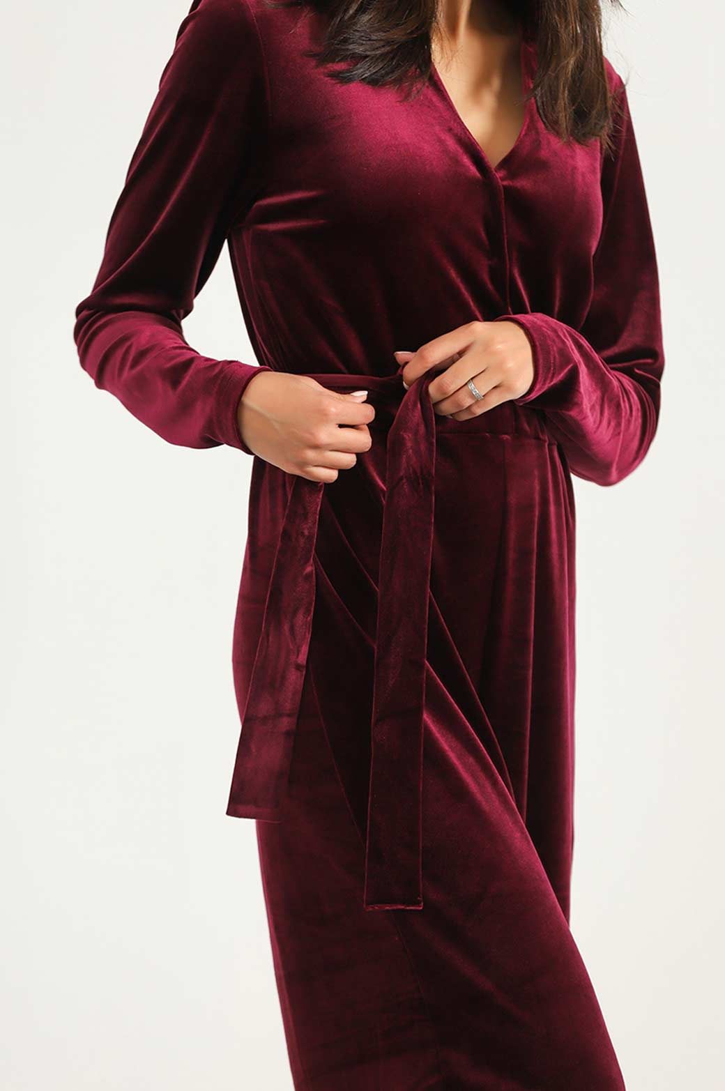 MAROON AVIATOR JUMPSUIT