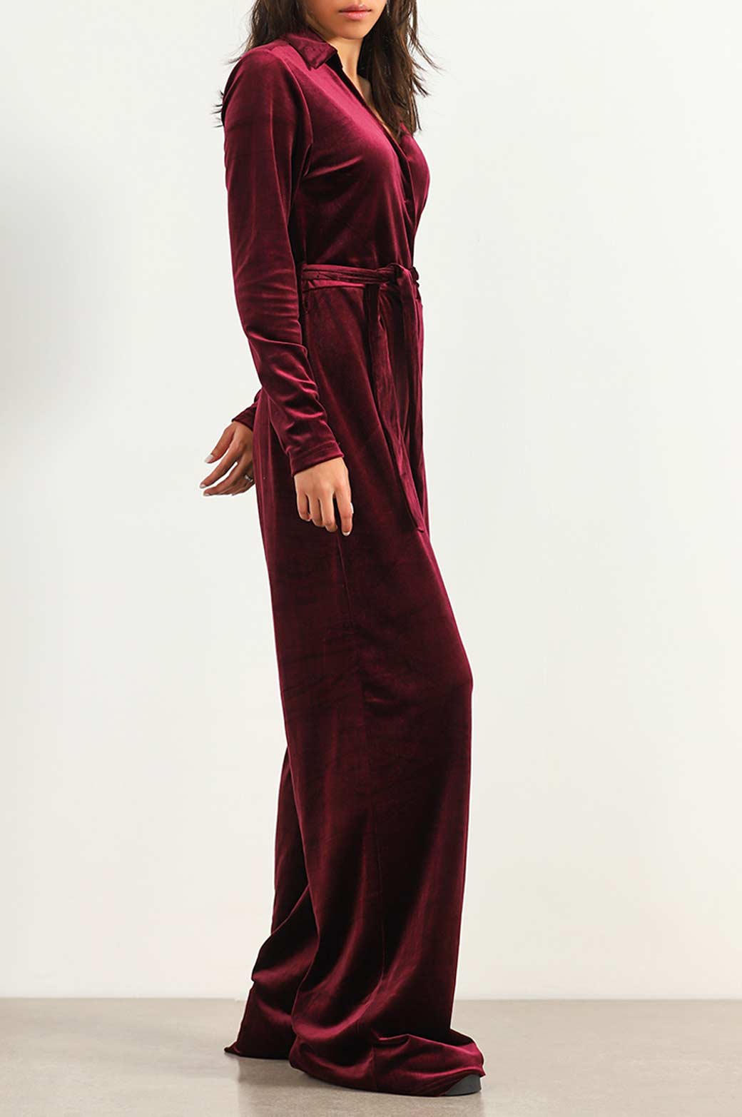 MAROON AVIATOR JUMPSUIT