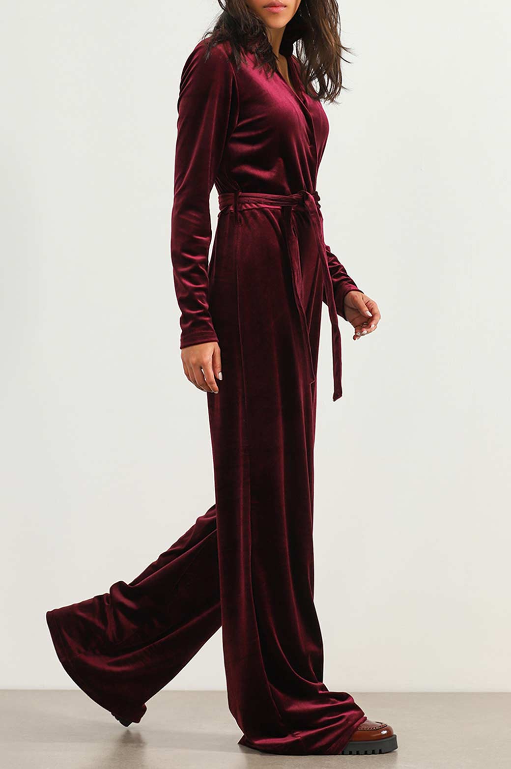 MAROON AVIATOR JUMPSUIT