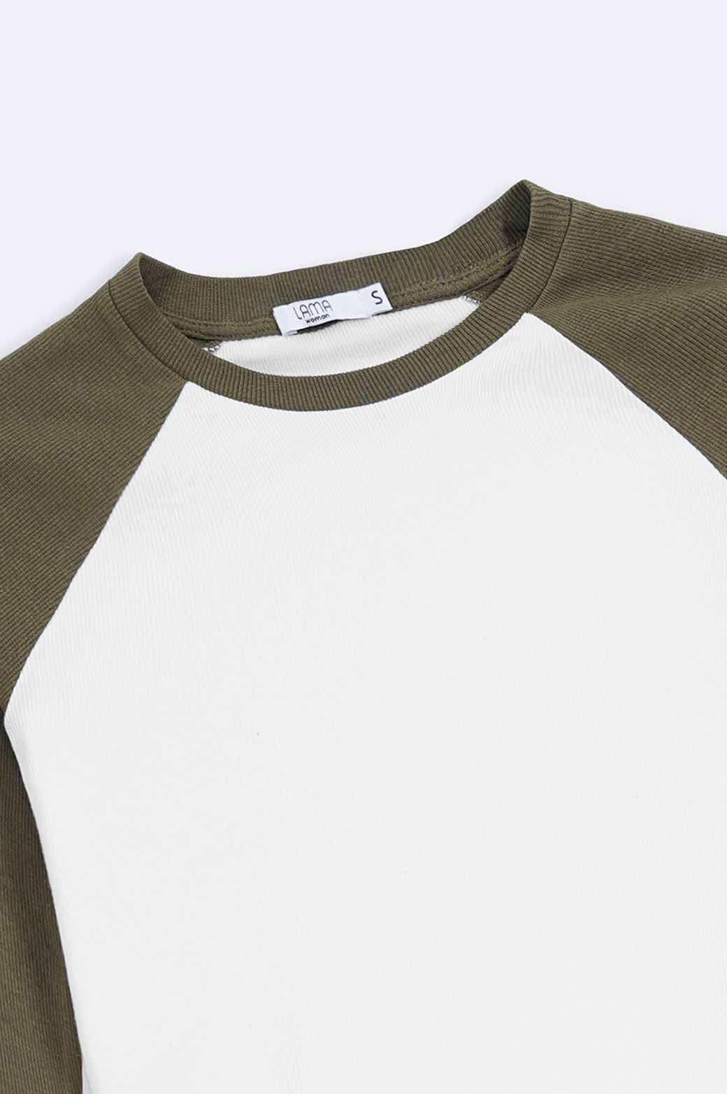 OLIVE BASEBALL T-SHIRT