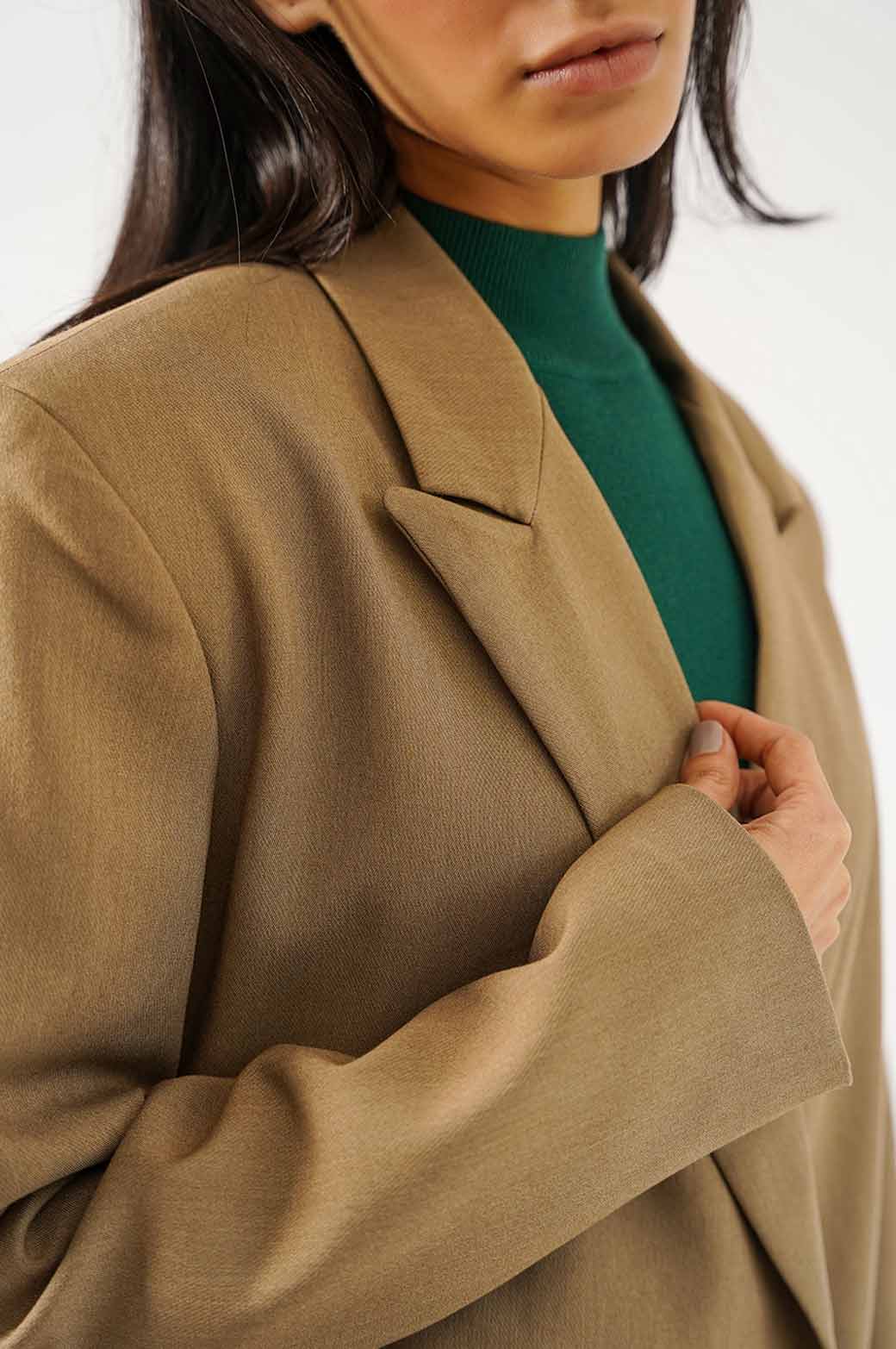 OLIVE TAILORED OVERSIZED BLAZER