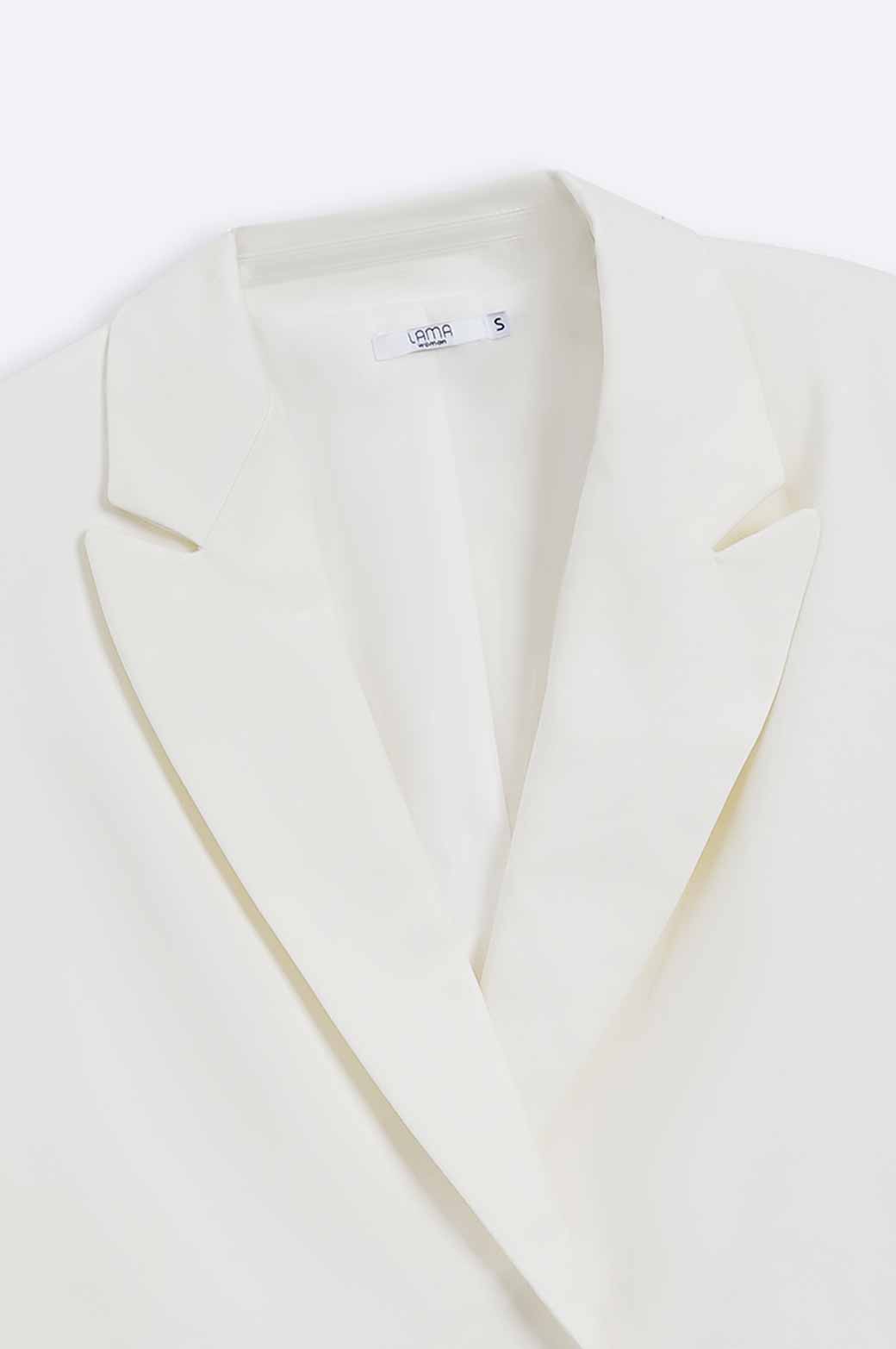 WHITE TAILORED OVERSIZED BLAZER