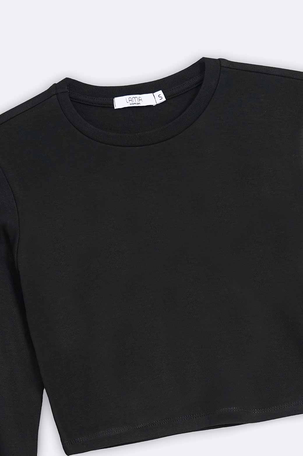 BLACK EVERYDAY CROPPED T-SHIRT