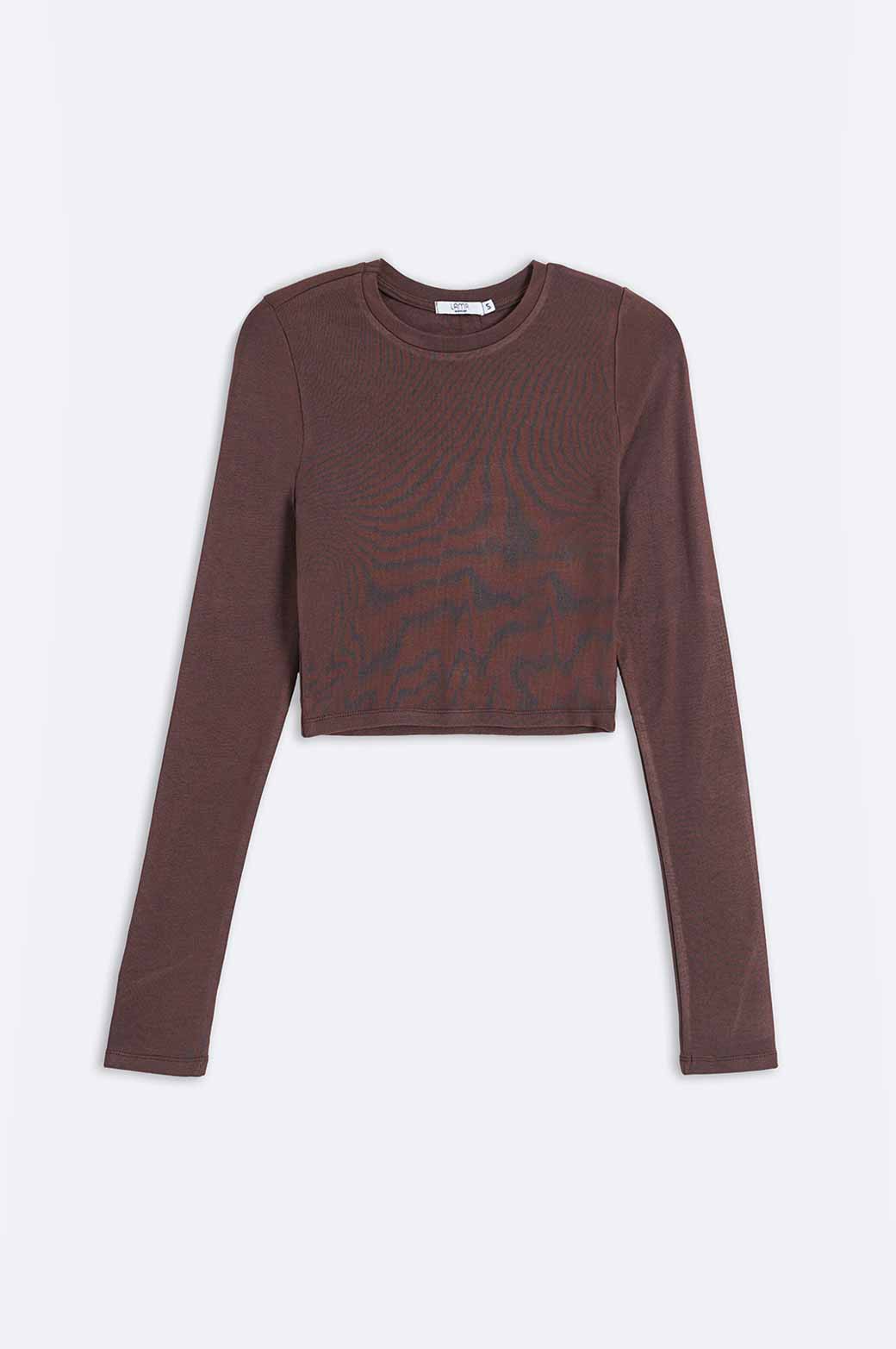 BROWN EVERYDAY CROPPED T-SHIRT