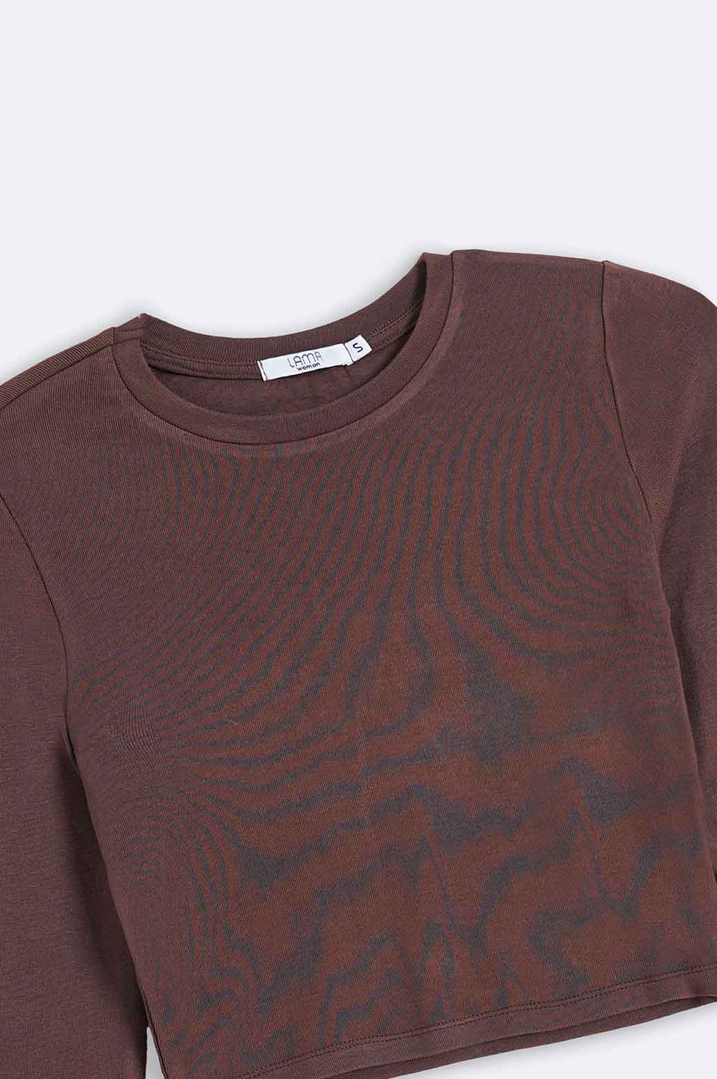 BROWN EVERYDAY CROPPED T-SHIRT