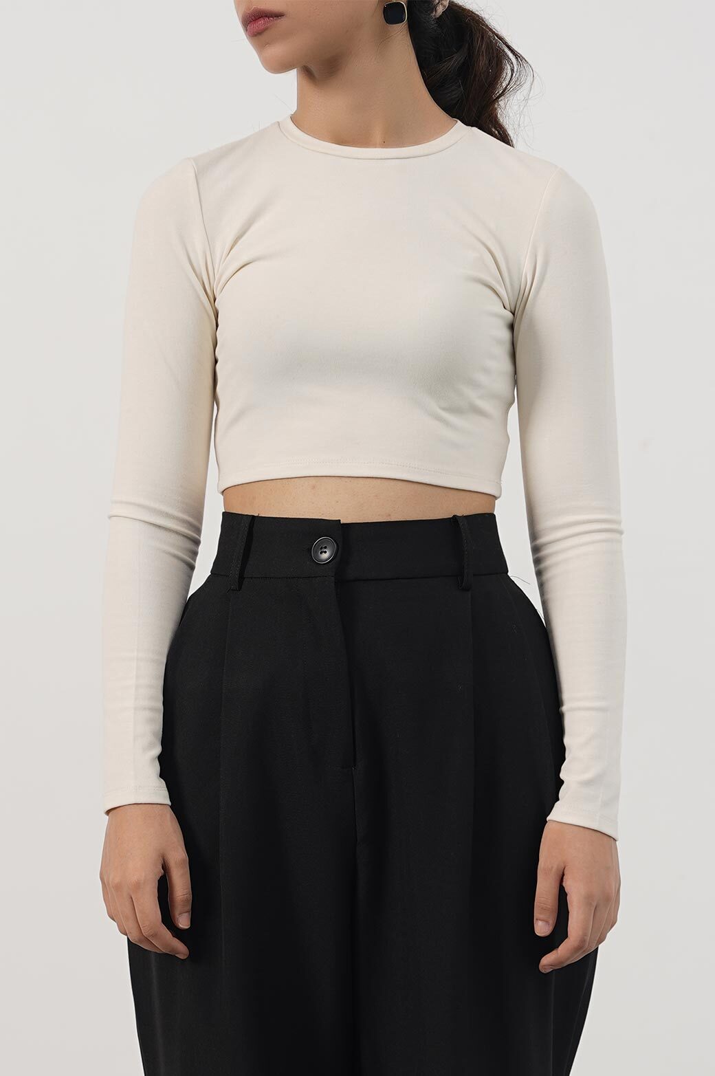 OFF WHITE EVERYDAY CROPPED T-SHIRT