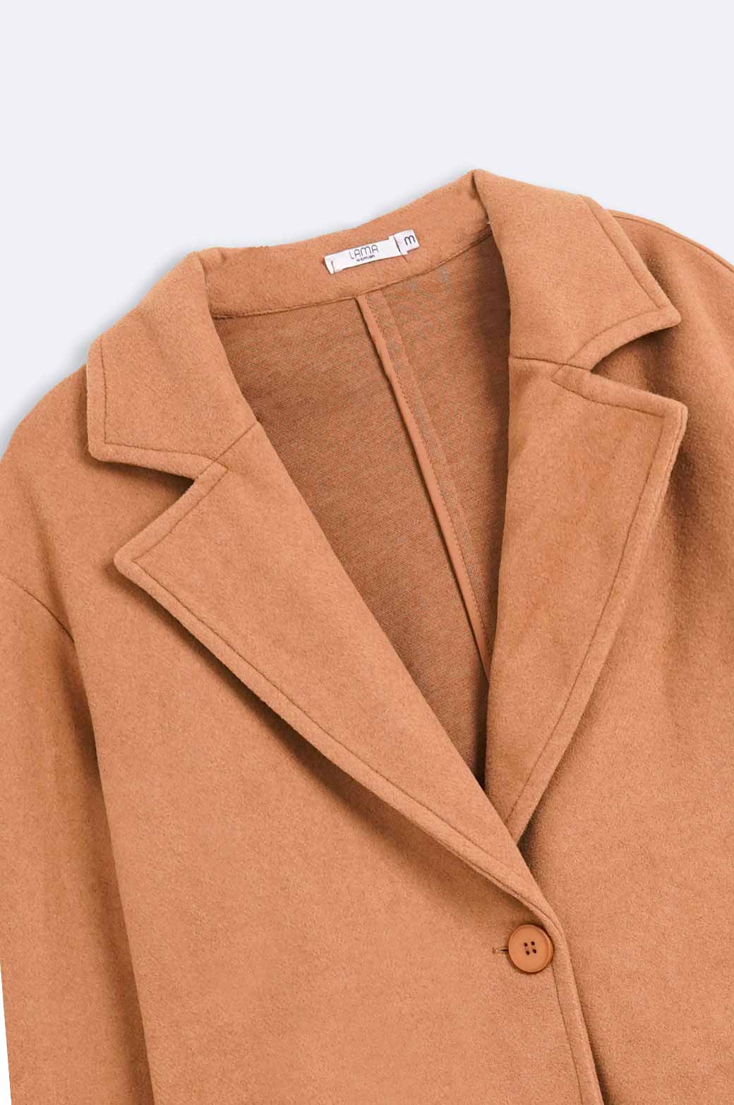 CAMEL SINGLE BREASTED LONG COAT