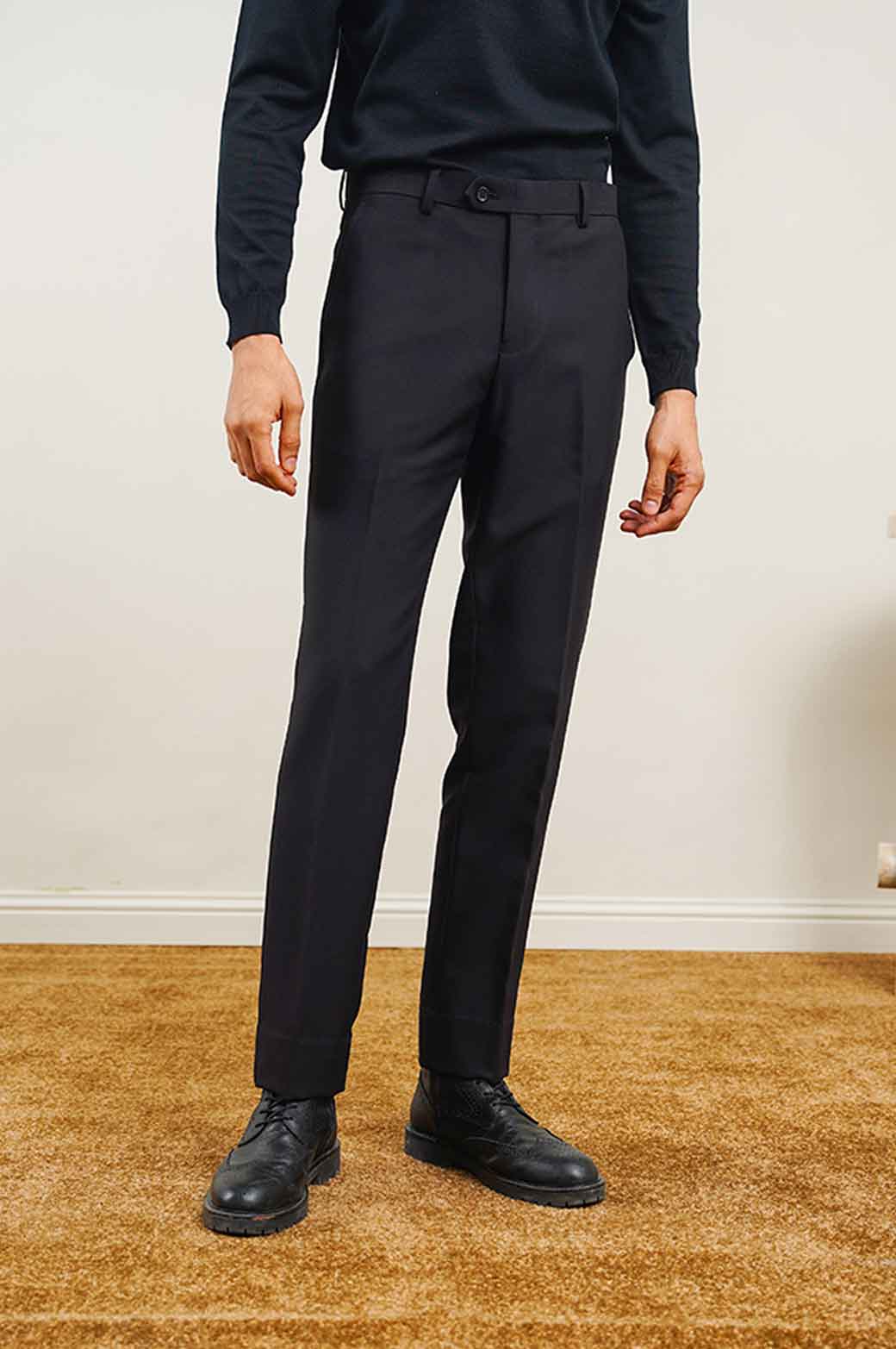 Italian bespoke light grey prince of wales groom suit, black vest and pants  - Ottavio Nuccio Gala