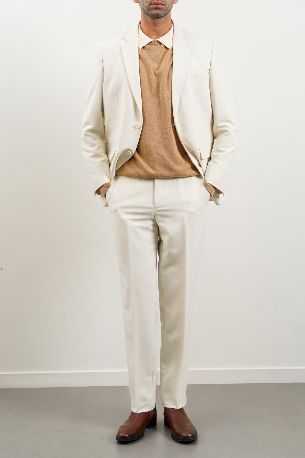 CREAM CLASSIC SUIT TROUSER