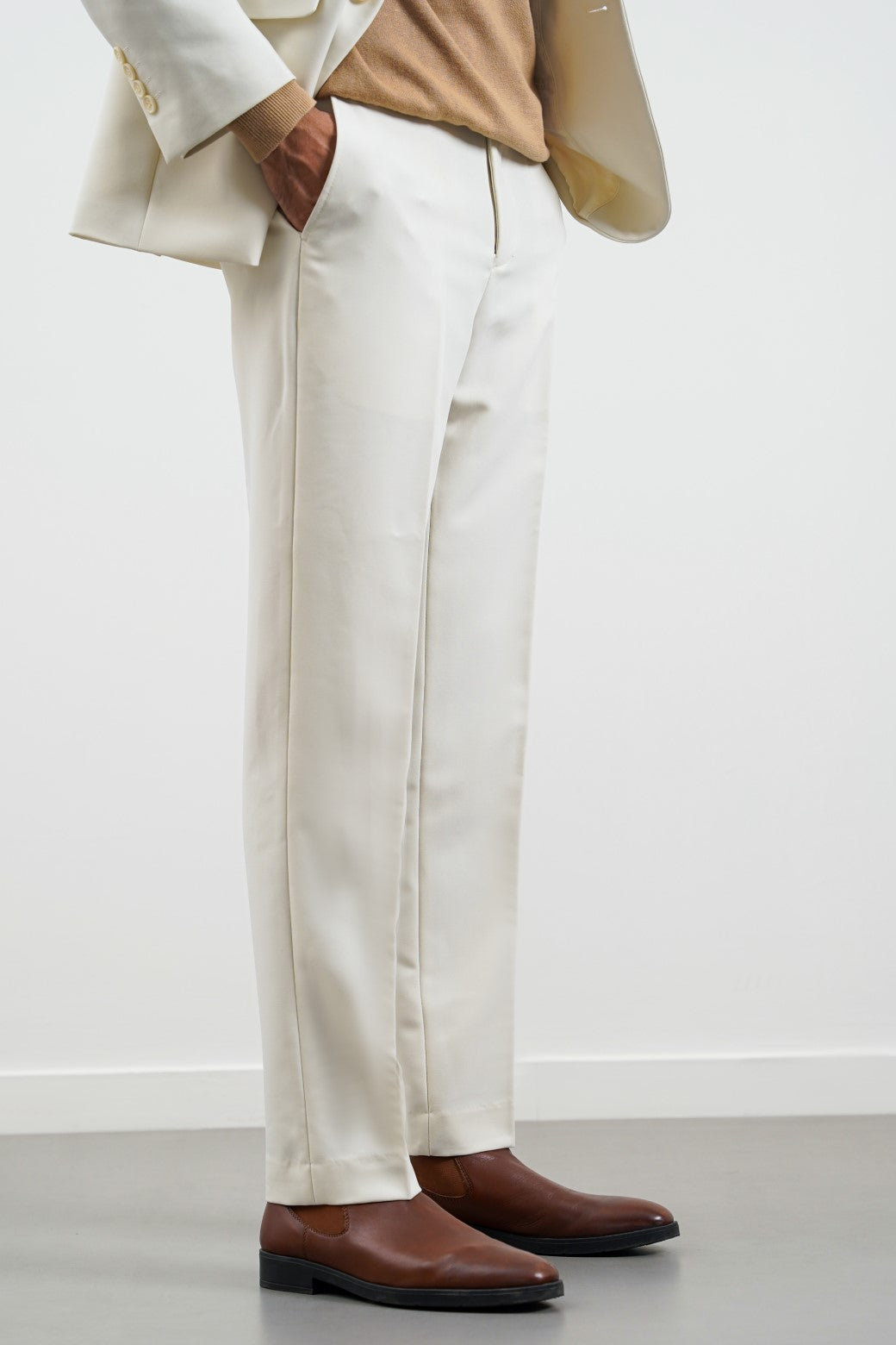 CREAM CLASSIC SUIT TROUSER