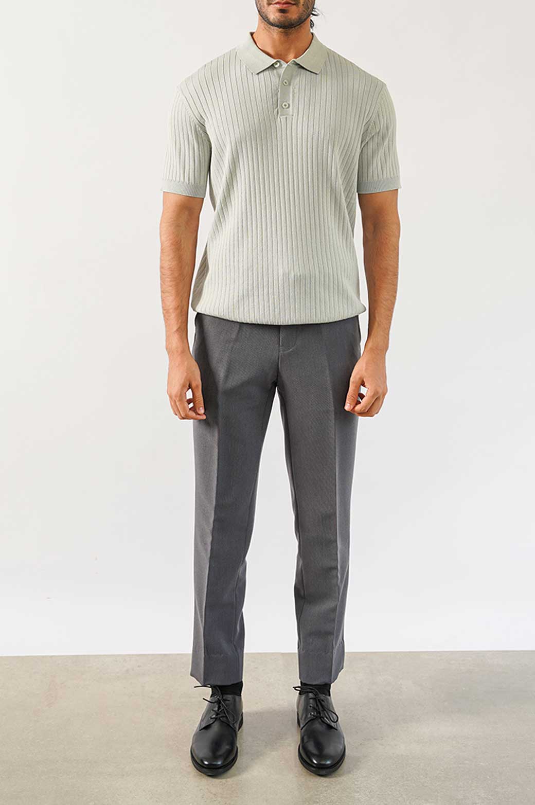 GREY CLASSIC SUIT TROUSERS