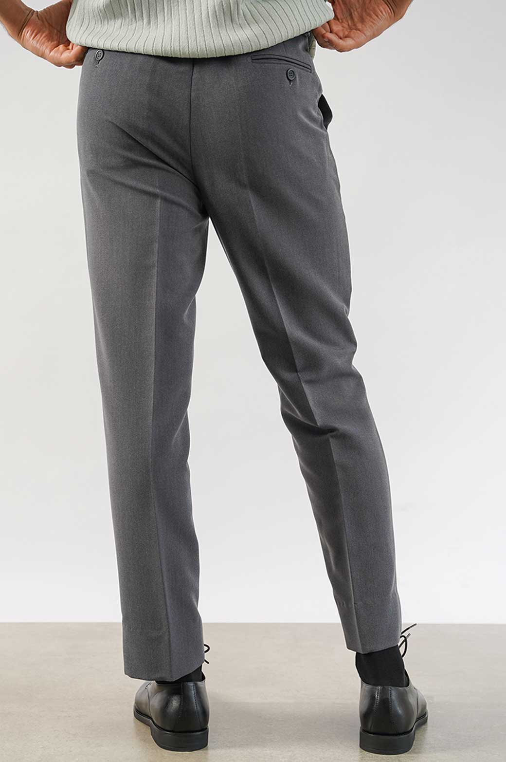 GREY CLASSIC SUIT TROUSERS