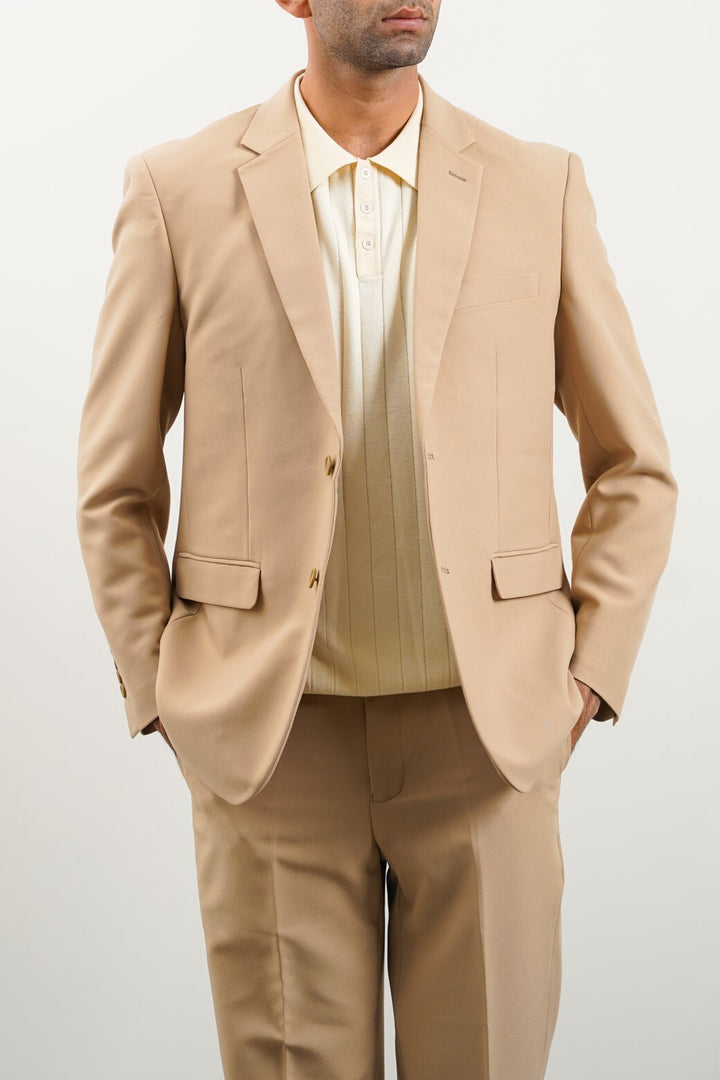 BEIGE TAILORED FIT BLAZER