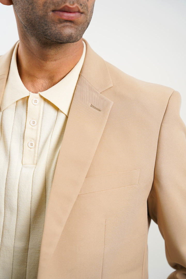 BEIGE TAILORED FIT BLAZER