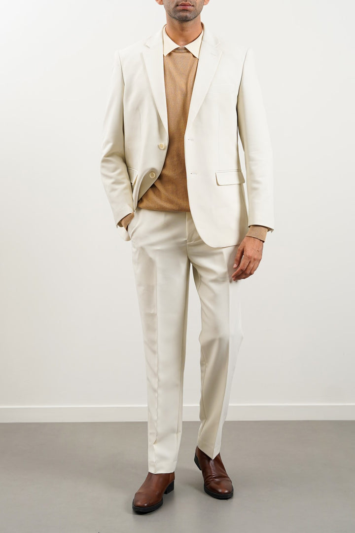 CREAM TAILORED FIT BLAZER