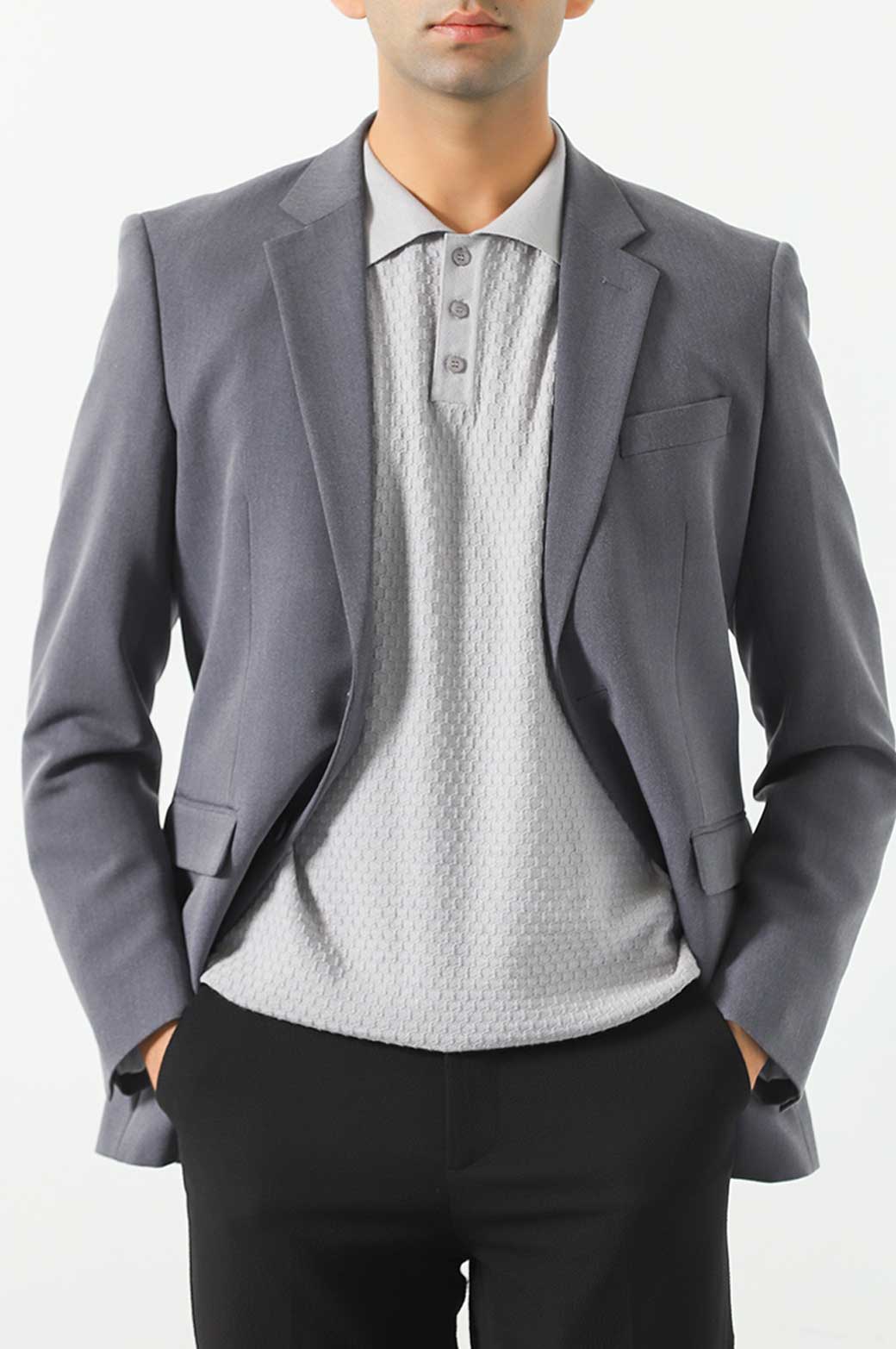 GREY TAILORED FIT BLAZER