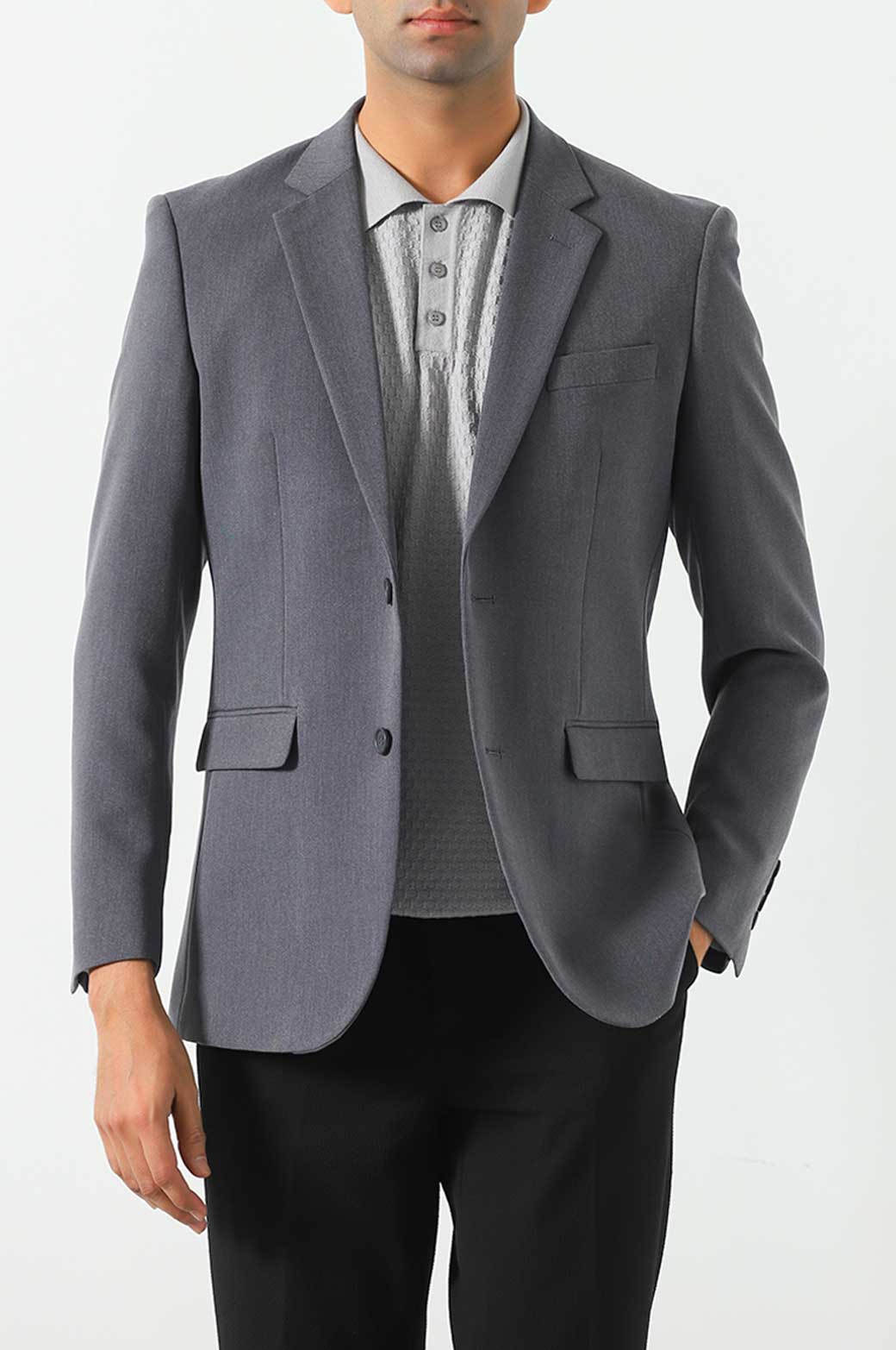 GREY TAILORED FIT BLAZER