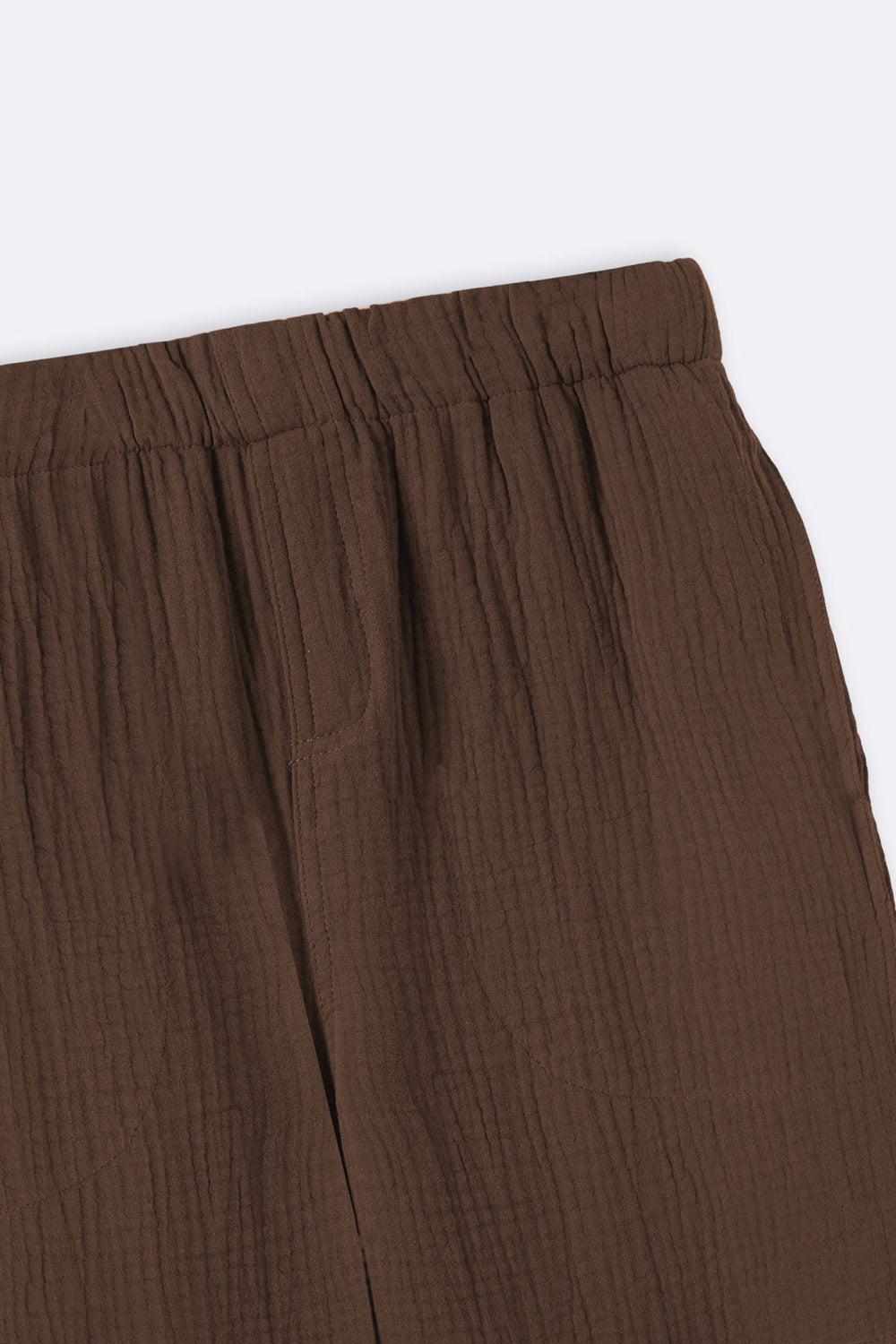 BROWN MUSLIN SHORTS