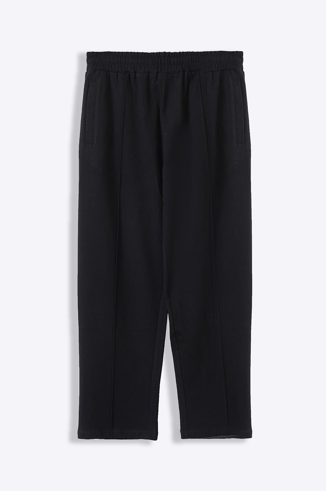 BLACK JOGGER WAIST TROUSERS