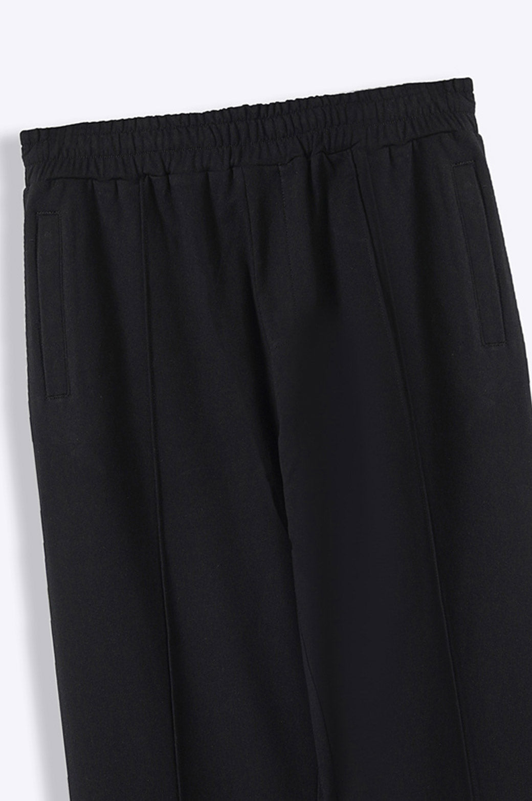 BLACK JOGGER WAIST TROUSERS