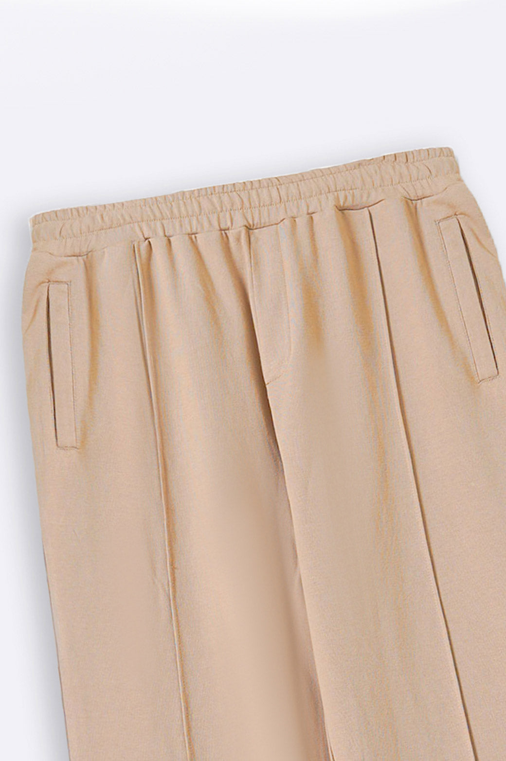 KHAKI JOGGER WAIST TROUSERS